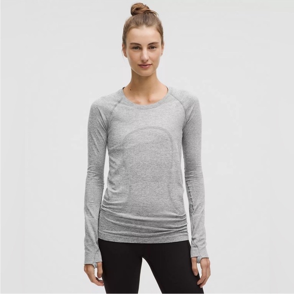 lululemon athletica Tops - Lululemon Athletica Light Gray Long Sleeve Tee